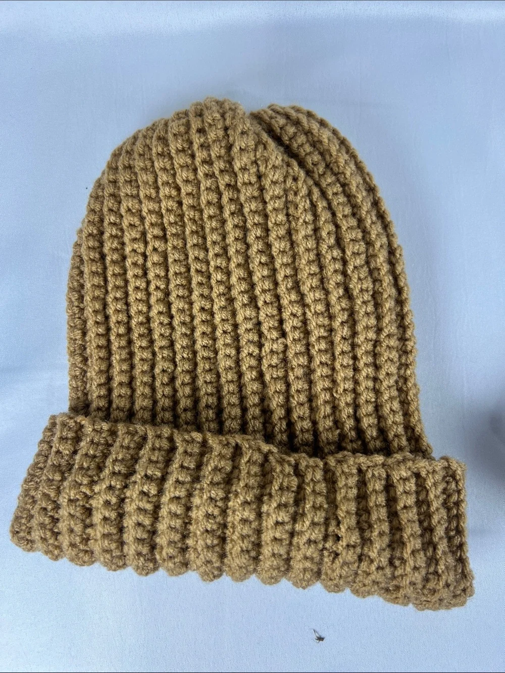Kids Knit Beanie Duo - Camel and Green Camo Handmade